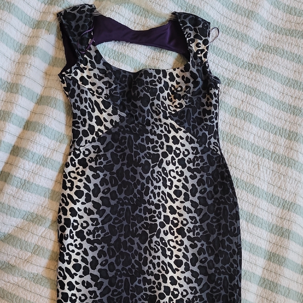 Sexy Jessica Simpson Leopard Print Sleeveless Dress